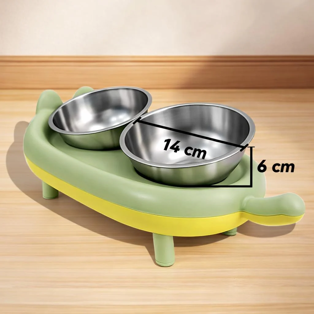 15° Elevated Cat Food Bowls For Cats & Small Dogs - Purple - Image 6
