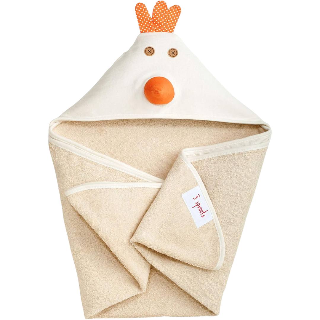 3 Sprouts Hooded Baby & Toddler Towel - Chicken