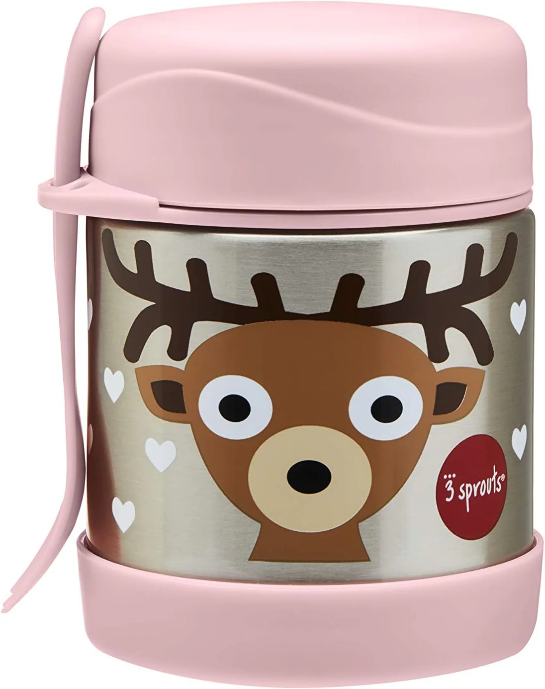 3 Sprouts Stainless Steel Food Flask and Spork for Kids - Deer