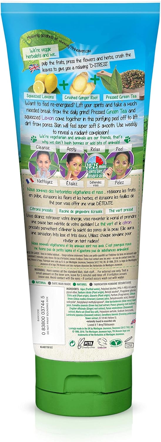 7th Heaven Green Tea Peel-Off 175ml Tube - Image 2