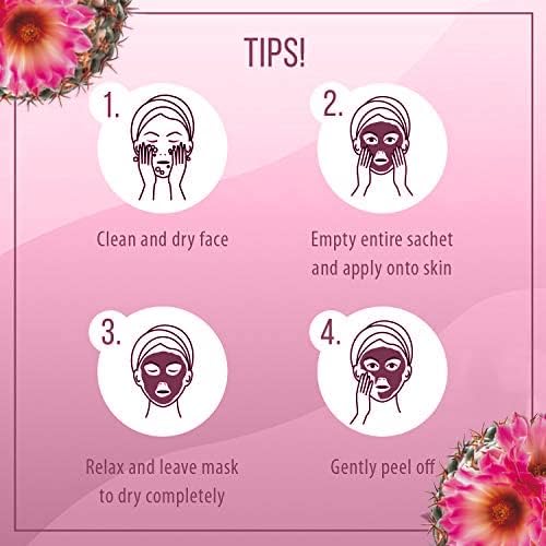 7th Heaven Pink Cactus Clay Peel Off Masks - 12 Pack - Image 4