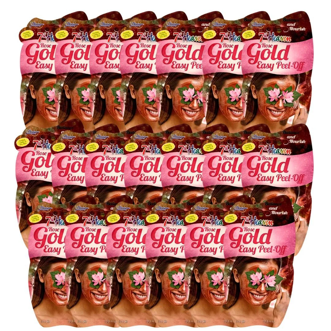 7th Heaven Rose Gold Easy Peel-Off Mask 10ml - 20 Pack