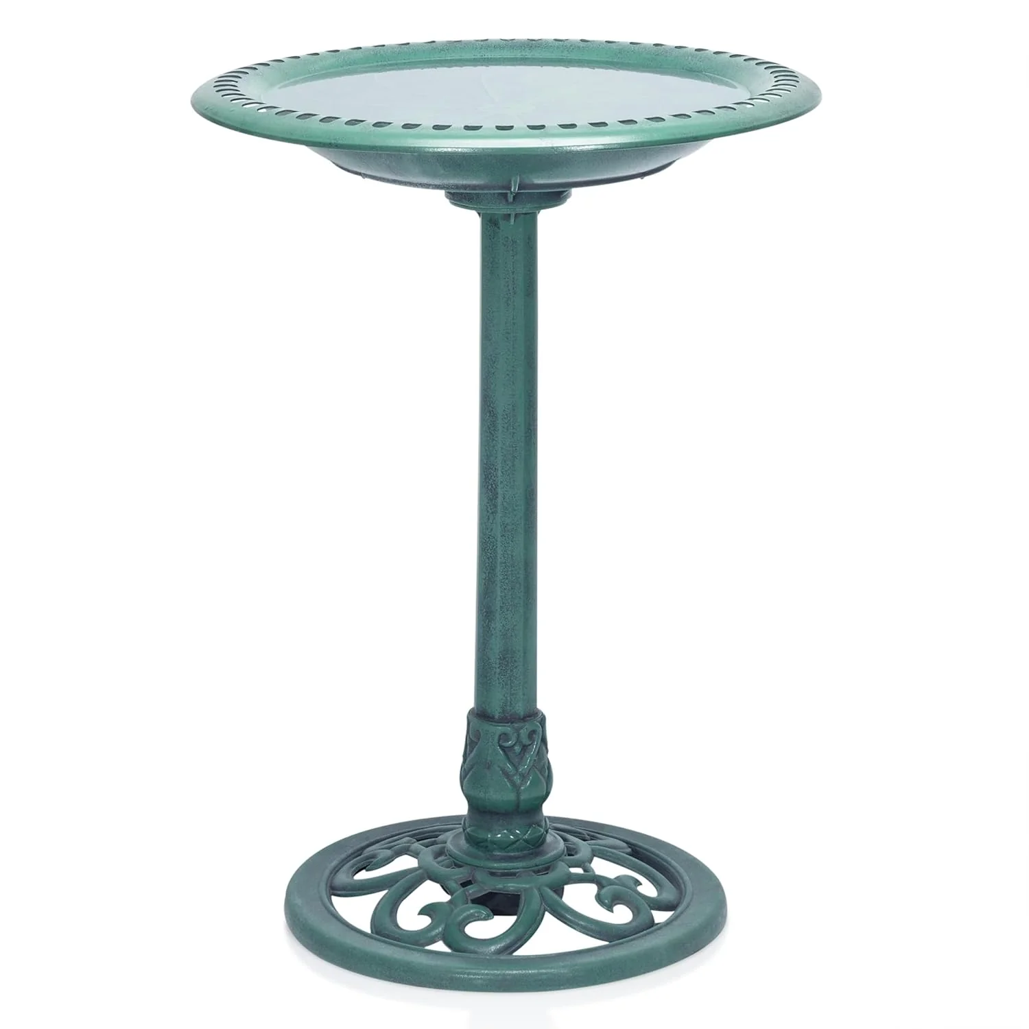 Alpine Corporation Outdoor Pedestal Birdbath - Green