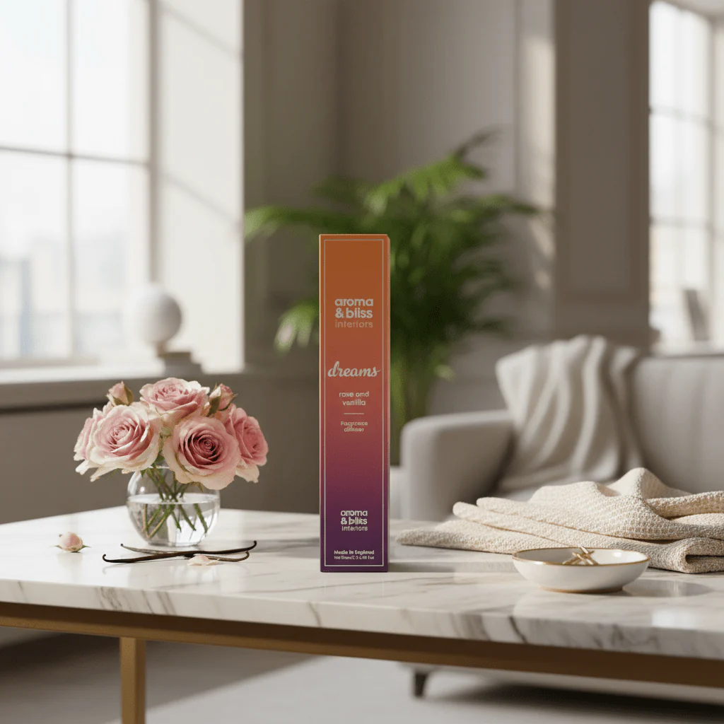 Aroma & Bliss Dreams Candle & Diffuser Duo - Rose & Vanilla - Image 2
