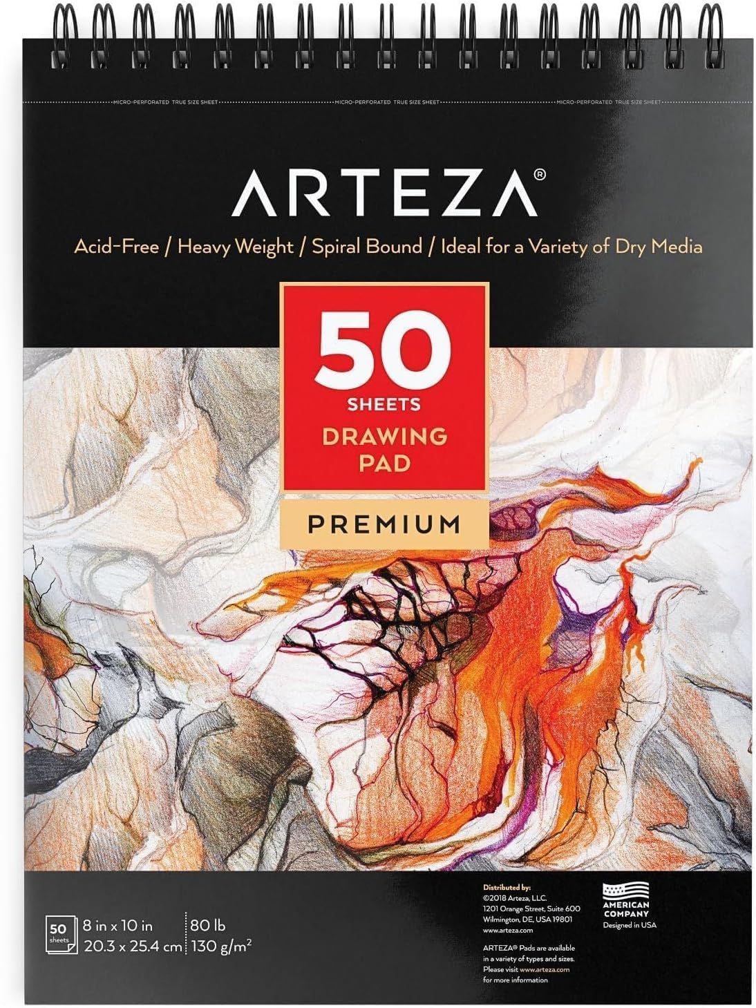 ARTEZA Drawing Pad - 50 Sheets (20.3 x 25.4cm)