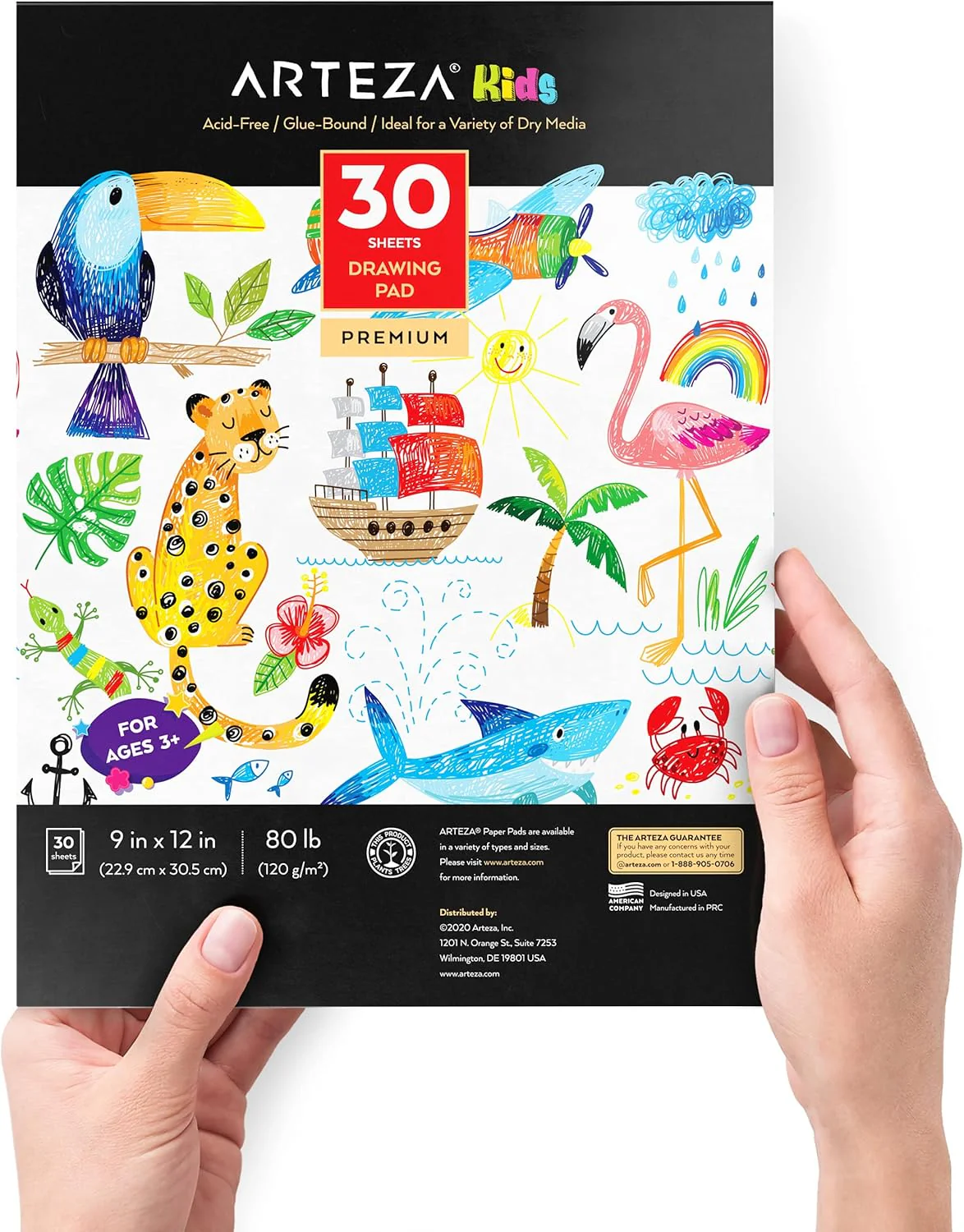 Arteza Drawing Pad for Kids - Pack of 2