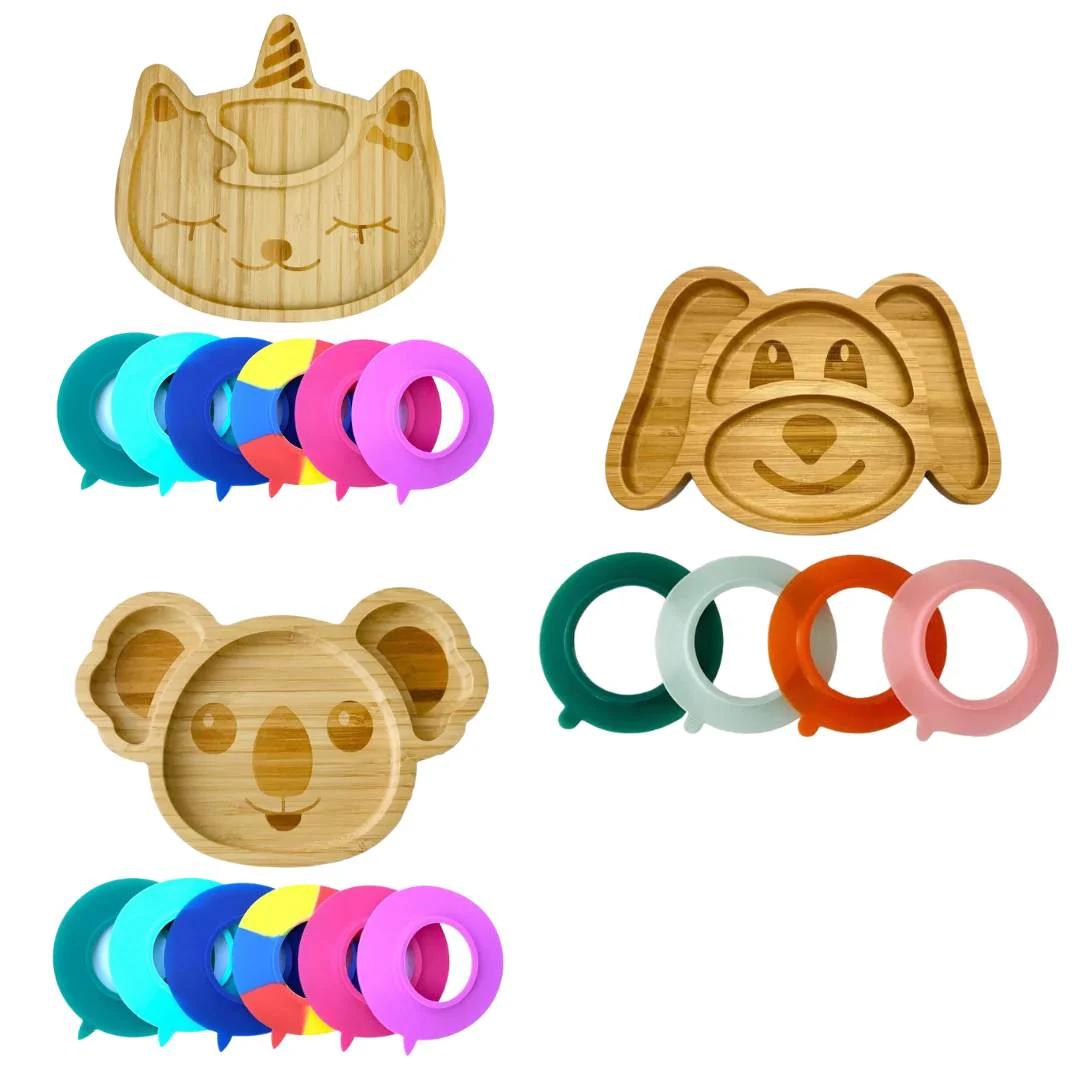 Baby & Toddler Bamboo Suction Plates (Set Of 3)