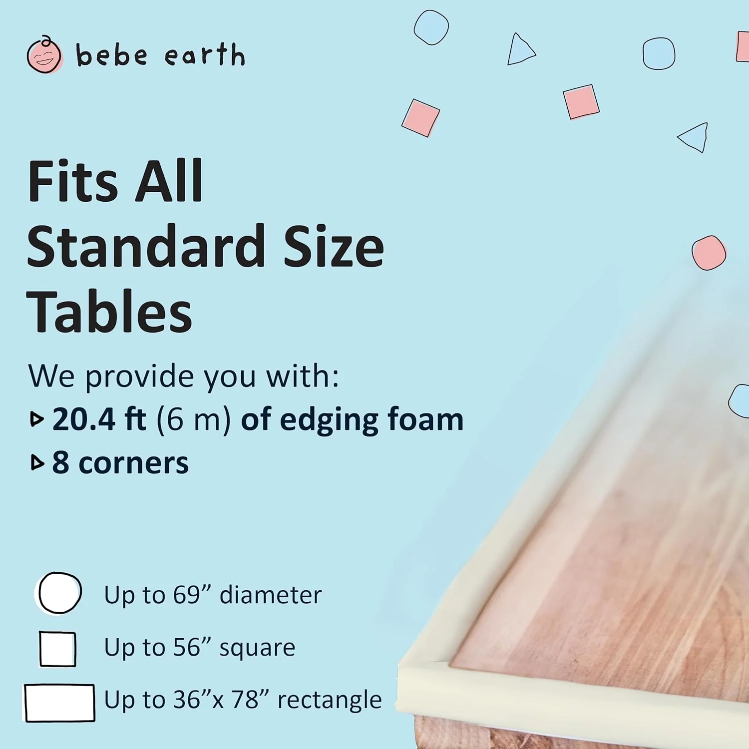 Bebe Earth 6M Baby Proofing Edge and Corner Guard Protector Set - Various Colours - Image 11
