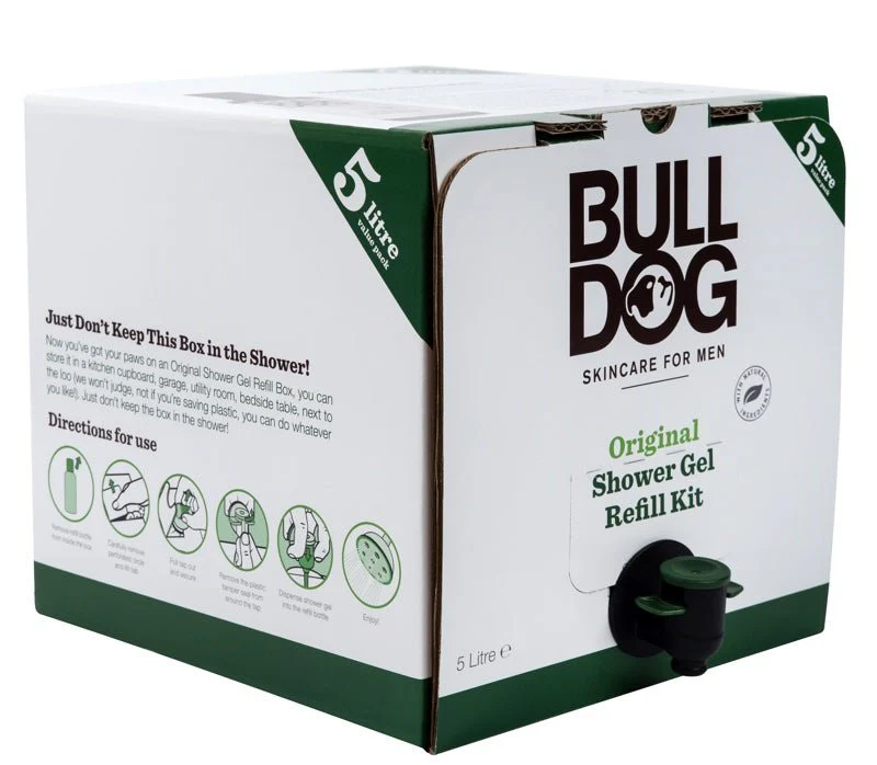 Bulldog Shower Gel 5 Litre Refill Pack - The Original