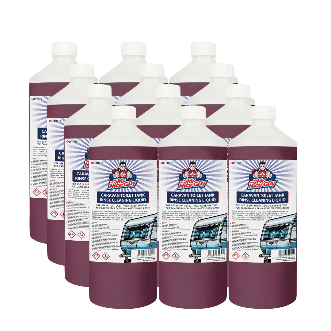 Caravan Toilet Tank Rinse Cleaning Liquid Chemicals 1L X 12