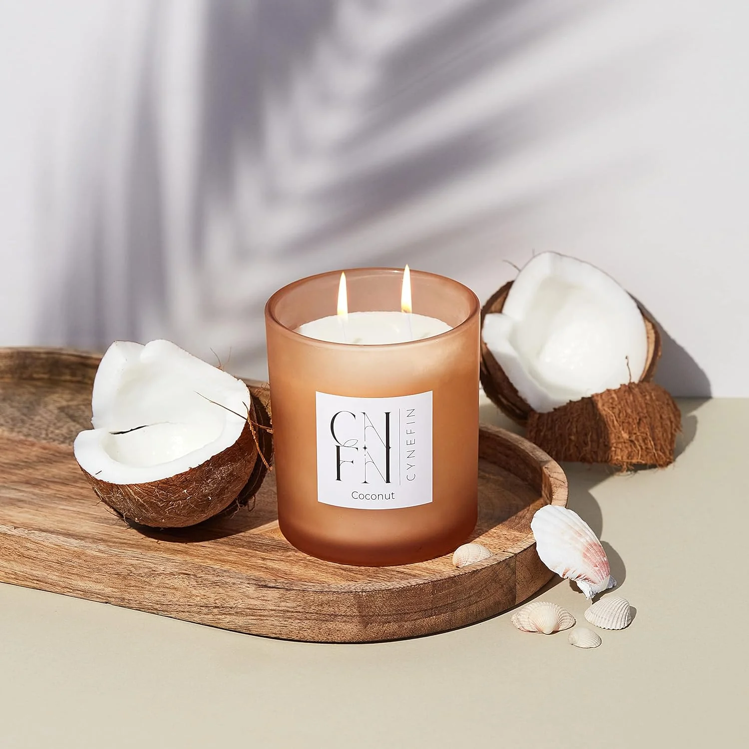 CNFN Coconut Scented 400g Candle - 100% Coconut Wax (40 Hrs Burning) - Image 5
