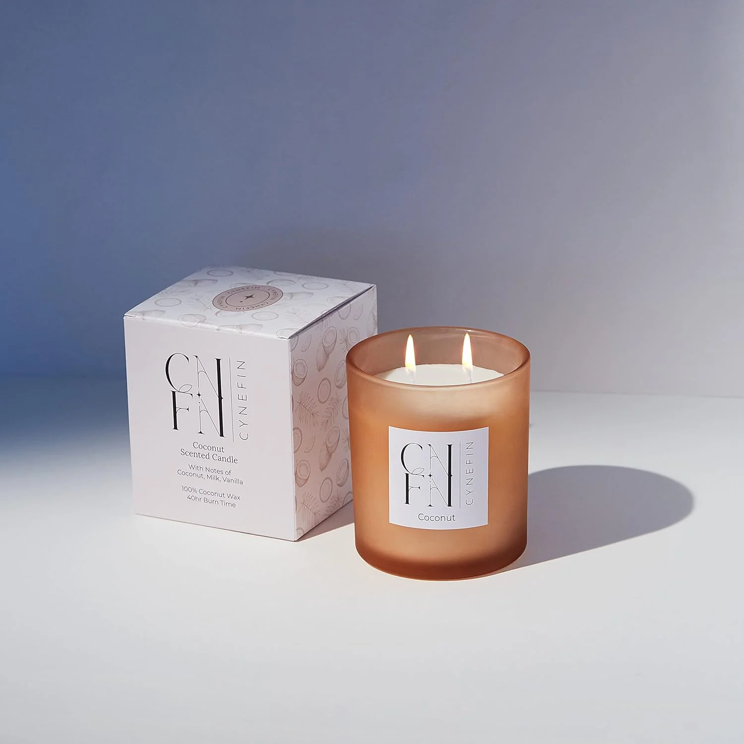 CNFN Coconut Scented 400g Candle - 100% Coconut Wax (40 Hrs Burning) - Image 6