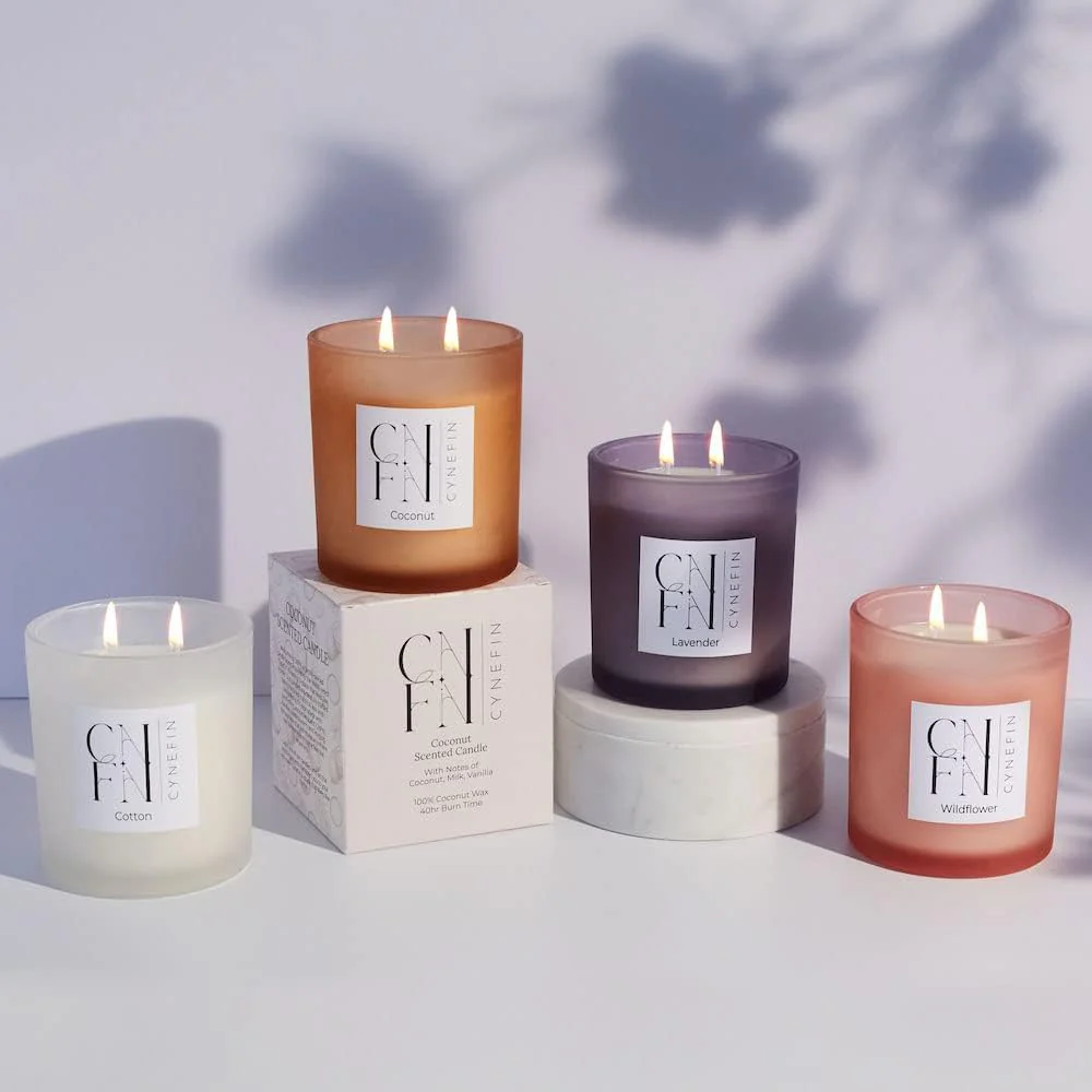 CNFN Coconut Scented 400g Candle - 100% Coconut Wax (40 Hrs Burning) - Image 8