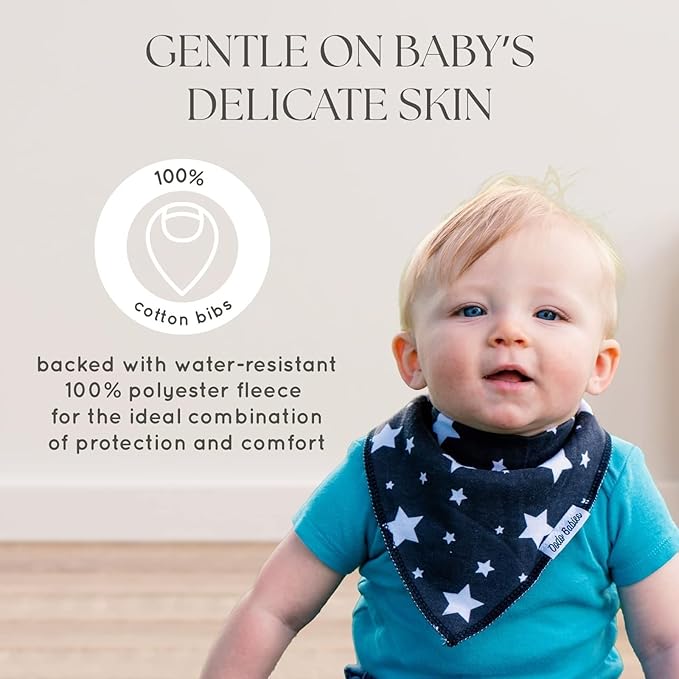 Dodo Babies Baby 4 Bibs Set with 2 Dummy Clips - 7 piece set - Image 3