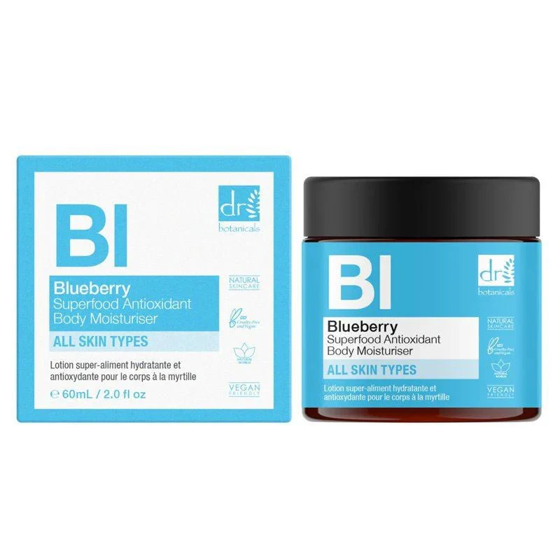 Dr Botanical Blueberry Superfood Antioxidant Body Moisturiser 60ml