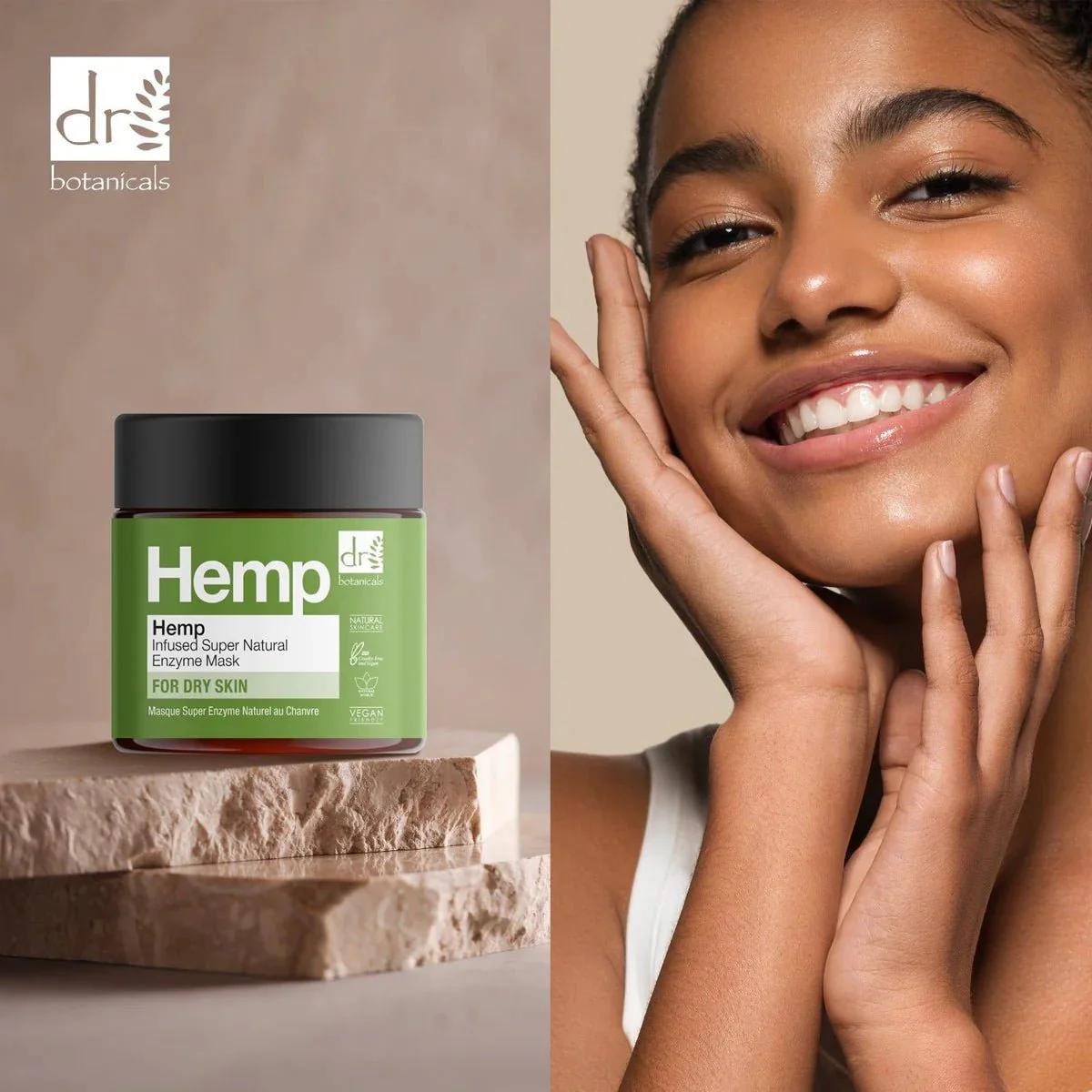 Dr Botanicals Hemp Infused Super Natural Enzyme Mask 60ml - Image 2