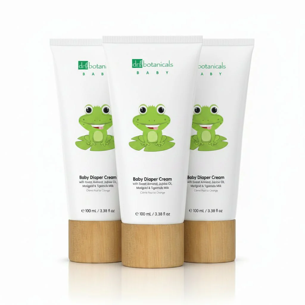 Dr Botanicals Jojoba & Sweet Almond Oil Baby Nappy Diaper Cream 100ml x3