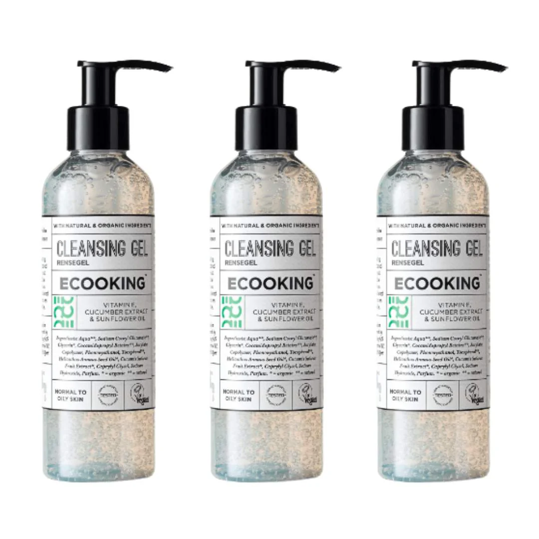 Ecooking Facial Cleansing Gel - 3 X 125ml