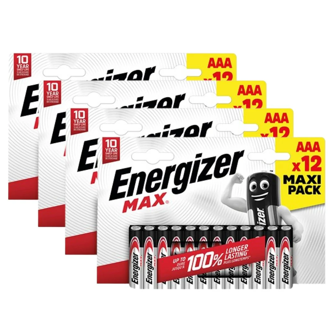Mega Pack 48 Energizer Max AAA Batteries