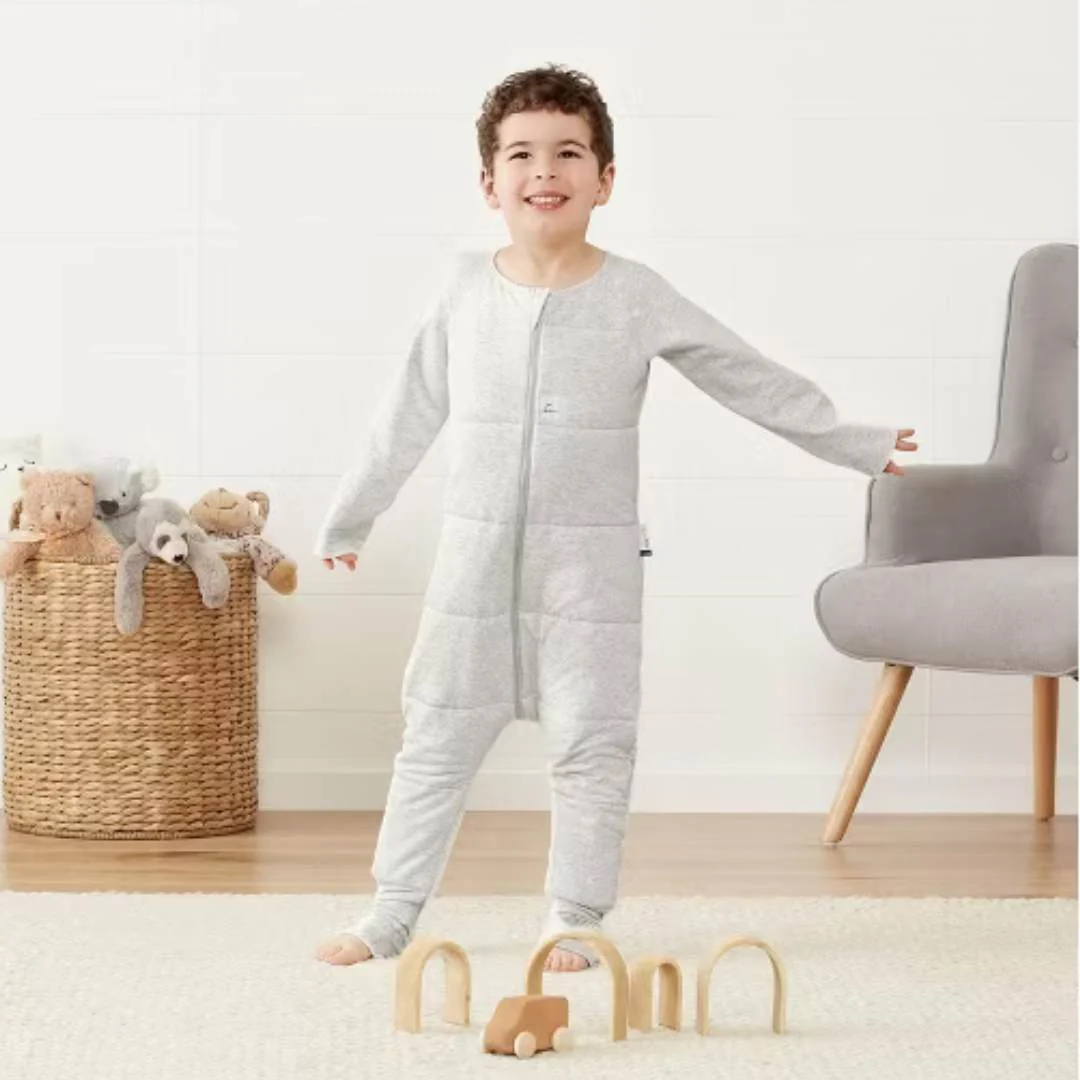 ergoPouch Sleep Onesie - 2.5 TOG Grey Marle (6-12M) - Image 2