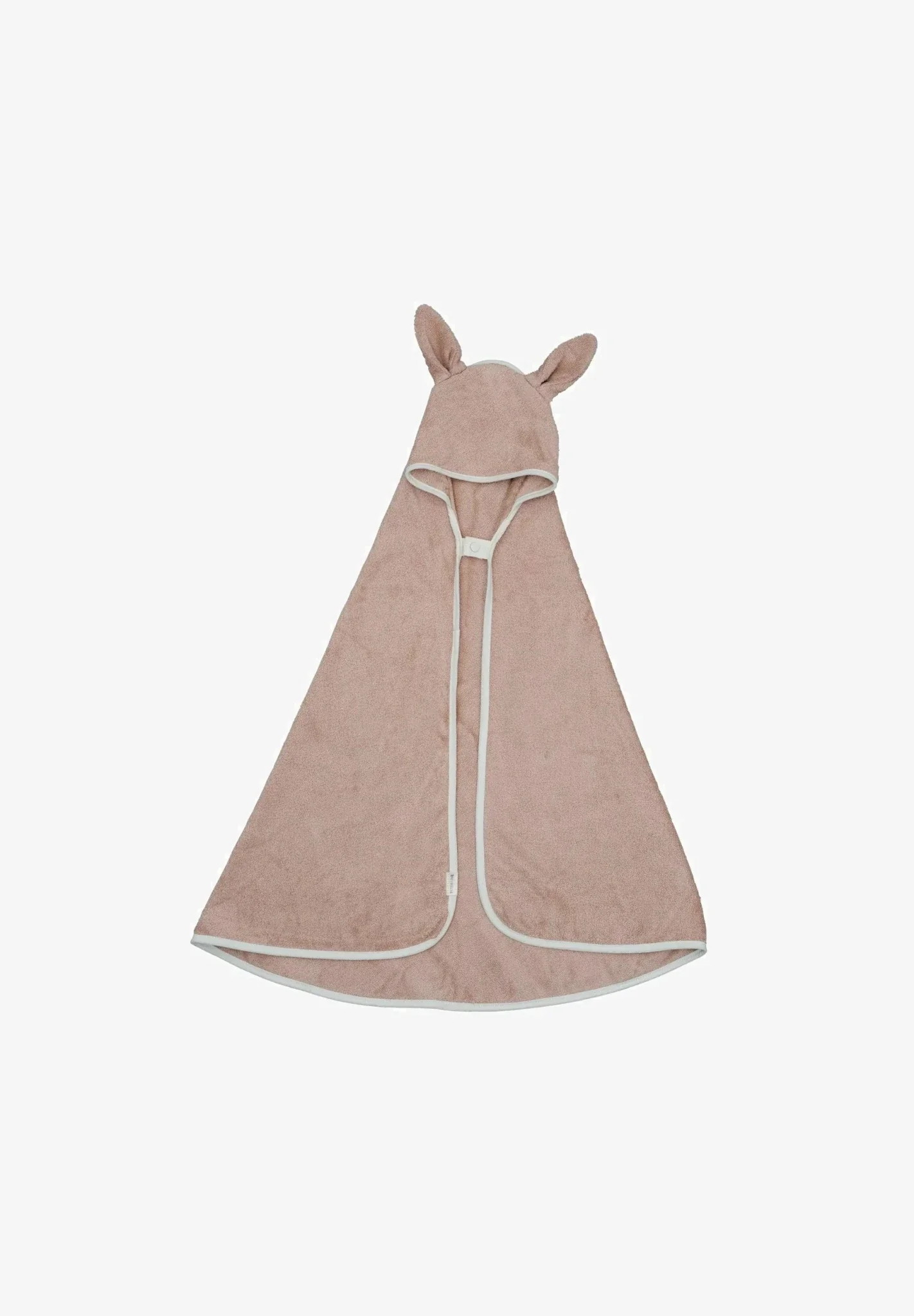 Fabelab Hooded Baby Towel - Bunny (Old Rose) - Image 3