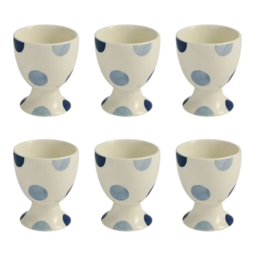 Fairmont & Main Egg Cups - Blue Spot (6 Pack)