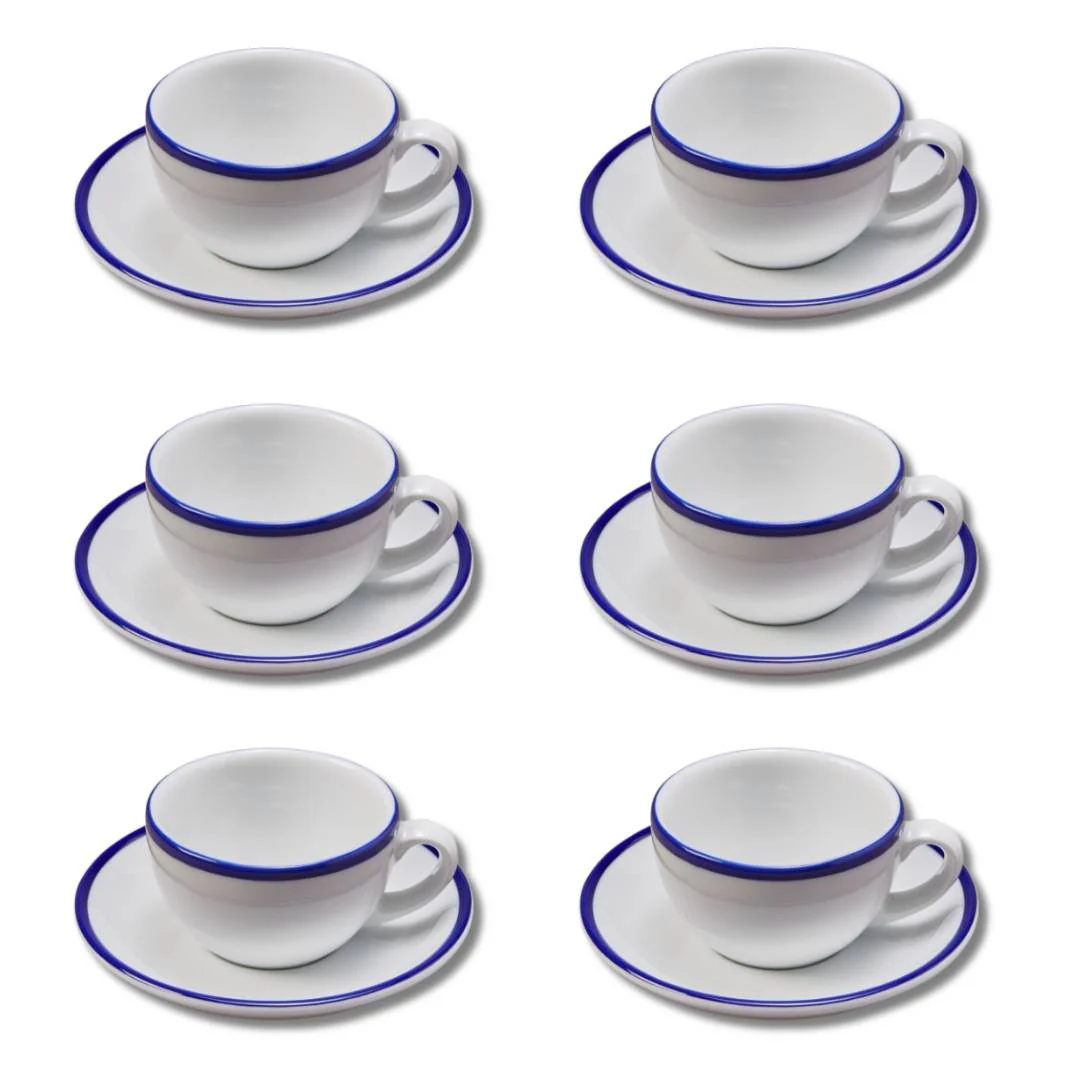 Fairmont & Main Espresso Cups & Saucers (Pack of 6)