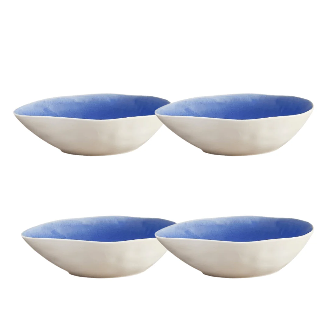 Fairmont & Main Vie Naturelle Blue Soup Bowls x 4