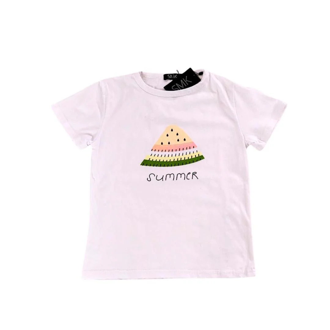 Girls 2 Piece White and Pale Pink T-Shirt & Tulle Skirt (12-18M) - Image 3