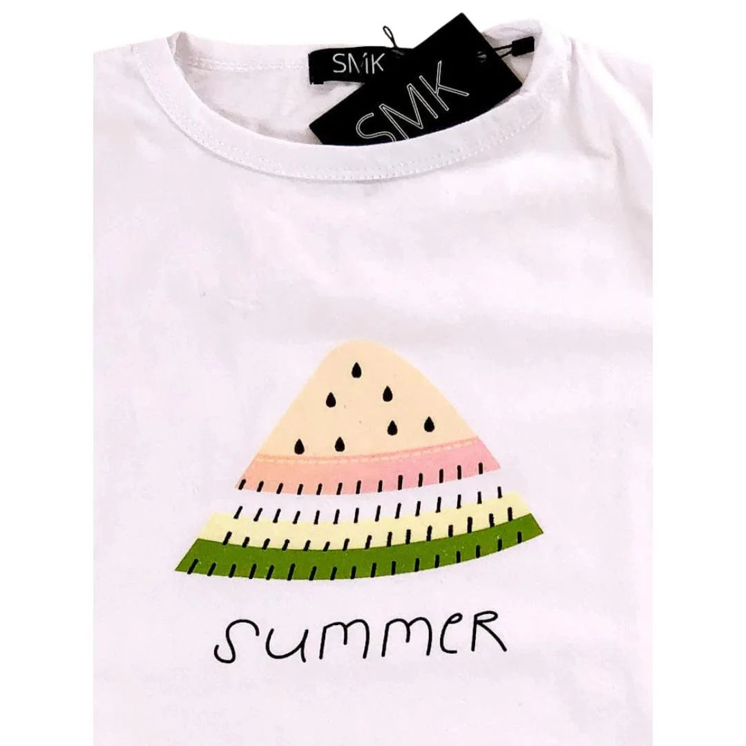Girls 2 Piece White and Pale Pink T-Shirt & Tulle Skirt (12-18M) - Image 4