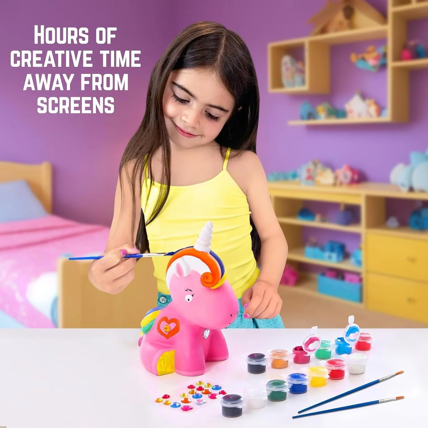 GirlZone Paint Your Own Unicorn Piggy Bank - Image 2