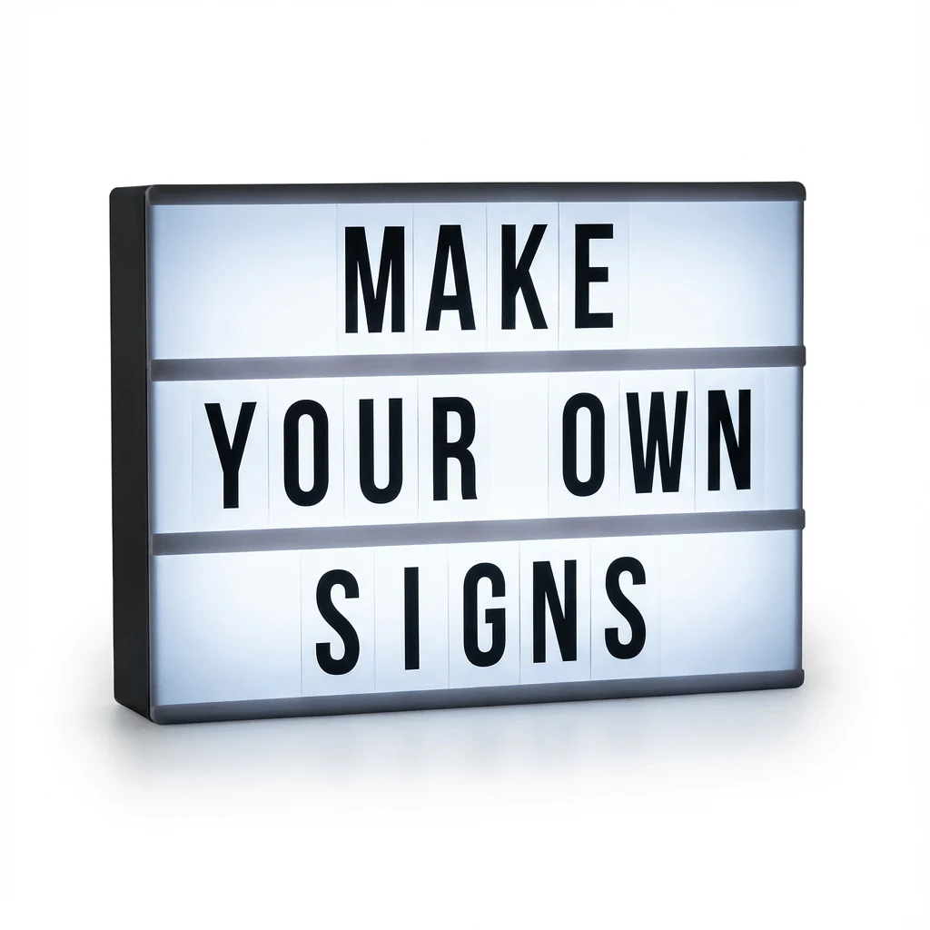 Globrite A3 Cinematic Light Box Inc 80 Letters & Symbols