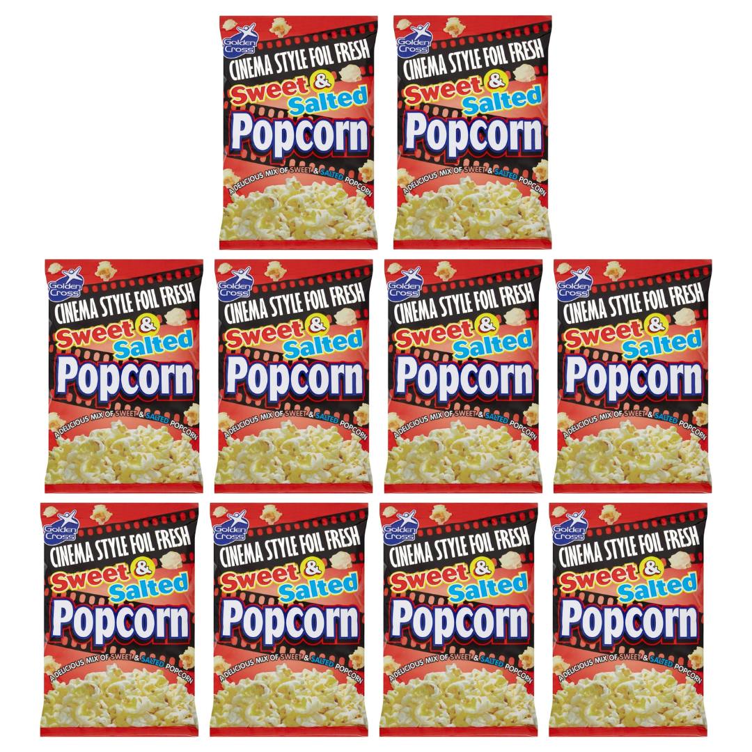 Golden Cross Sweet &amp; Salted Popcorn Cinema Style - 150g X 10 Packs