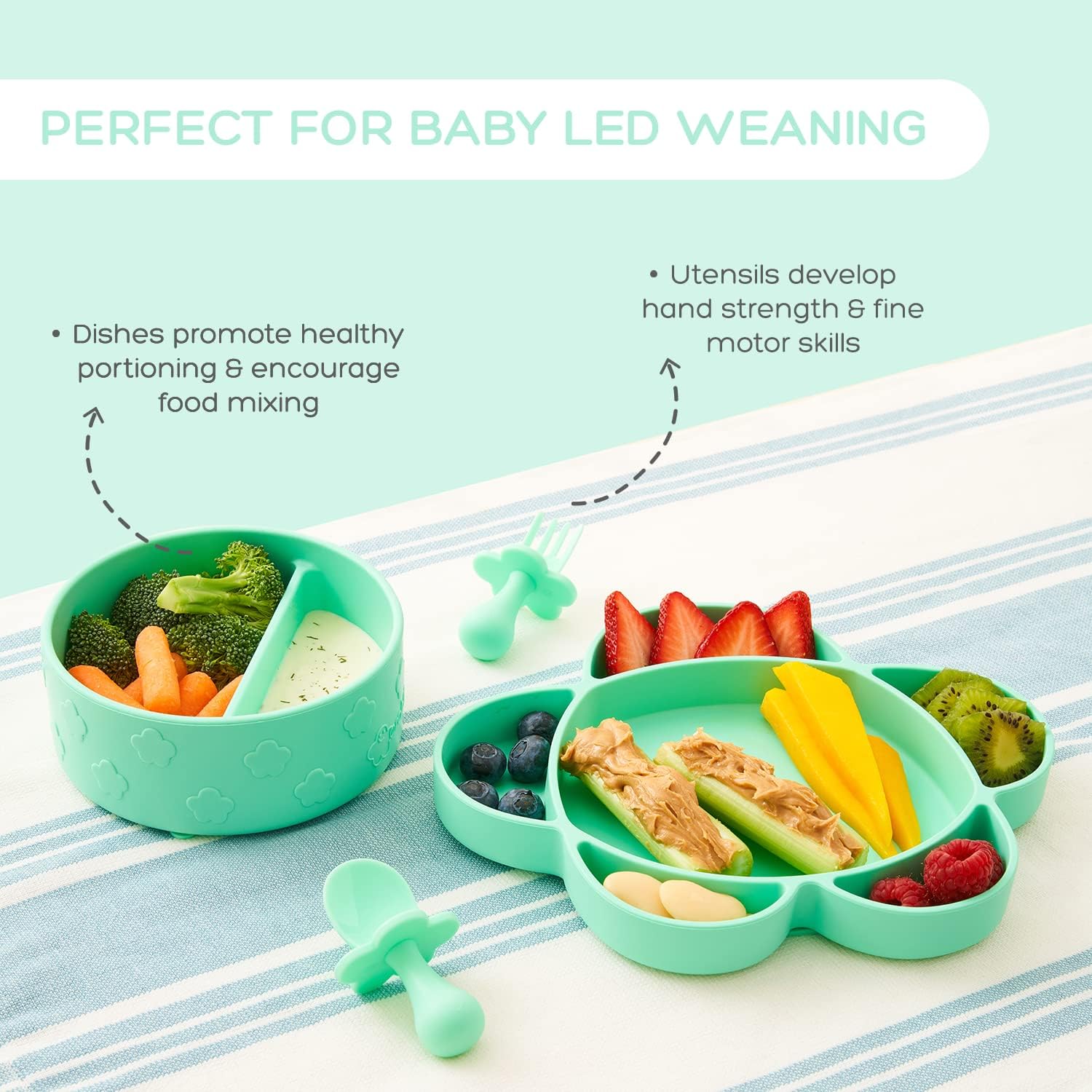 grabease Baby Feeding Set - Mint - Image 2