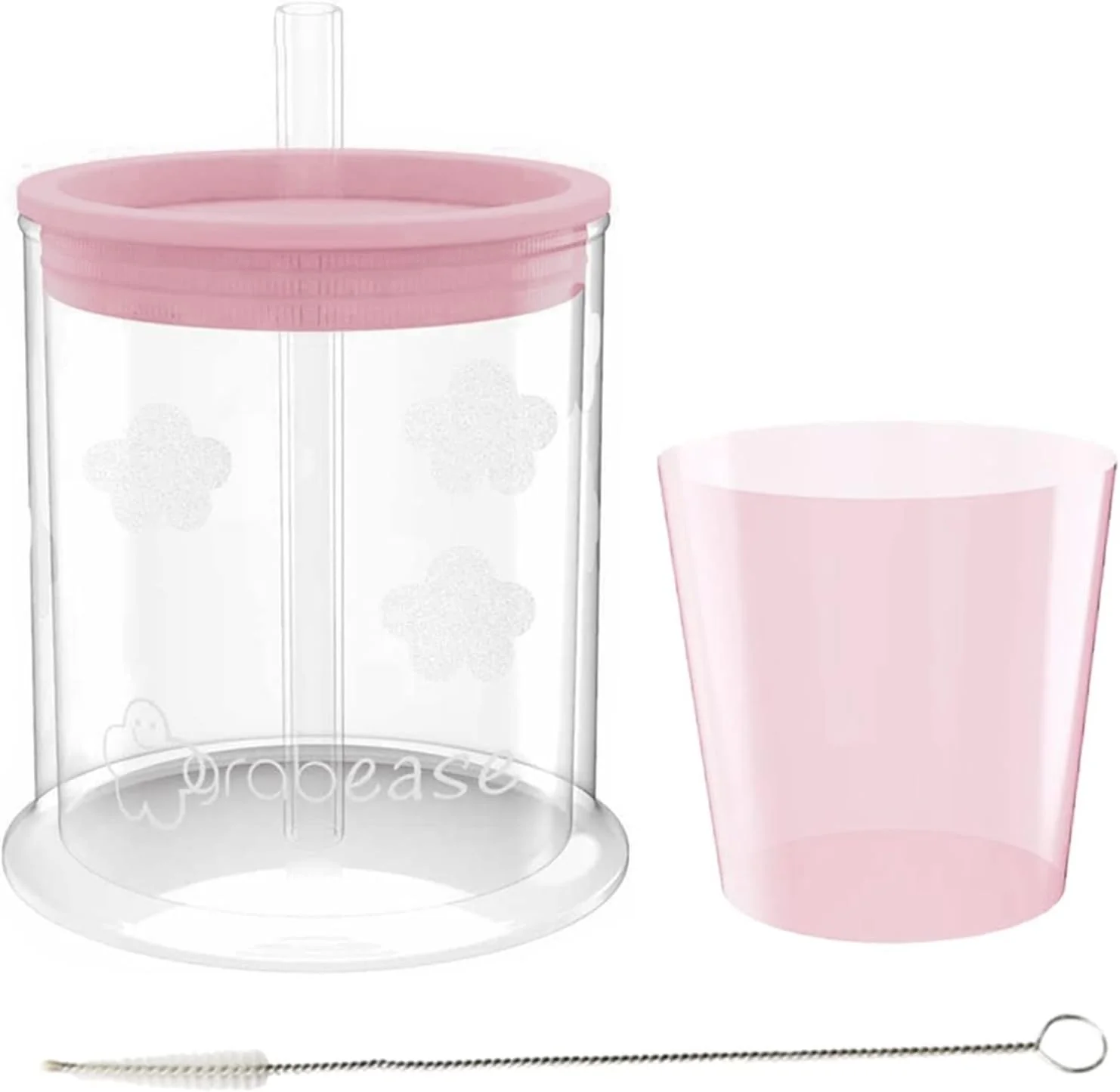 grabease Convertible Training Cups for Babies – BPA-Free (Blush)