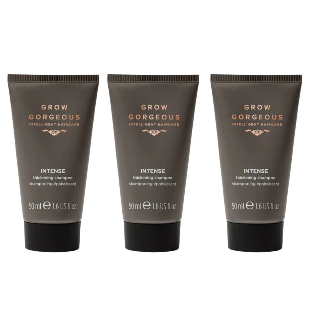 GROW GORGEOUS Travel Size Intense Thickening Shampoo - 3x50ml