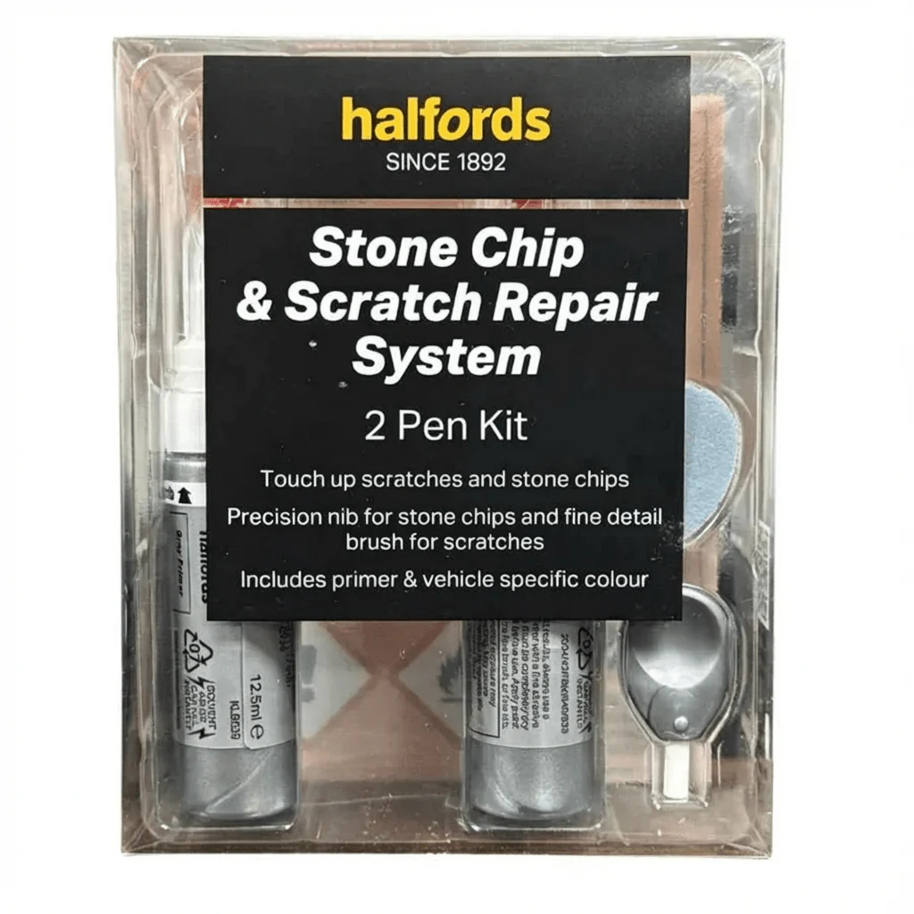 Halfords Stone Chip & Scratch Repair System for Cars - 2 Pen Kit (Toyota Decuma Grey Metallic)