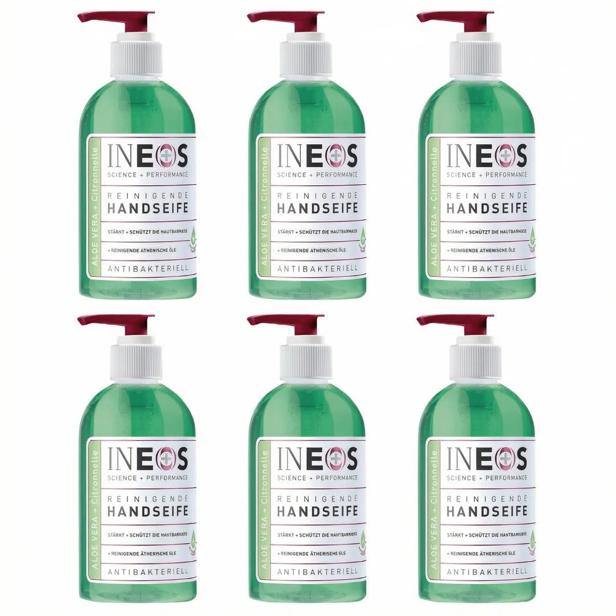 INEOS Liquid Moisturising Handsoap Aloe Vera & Citronnelle 250ml x 6