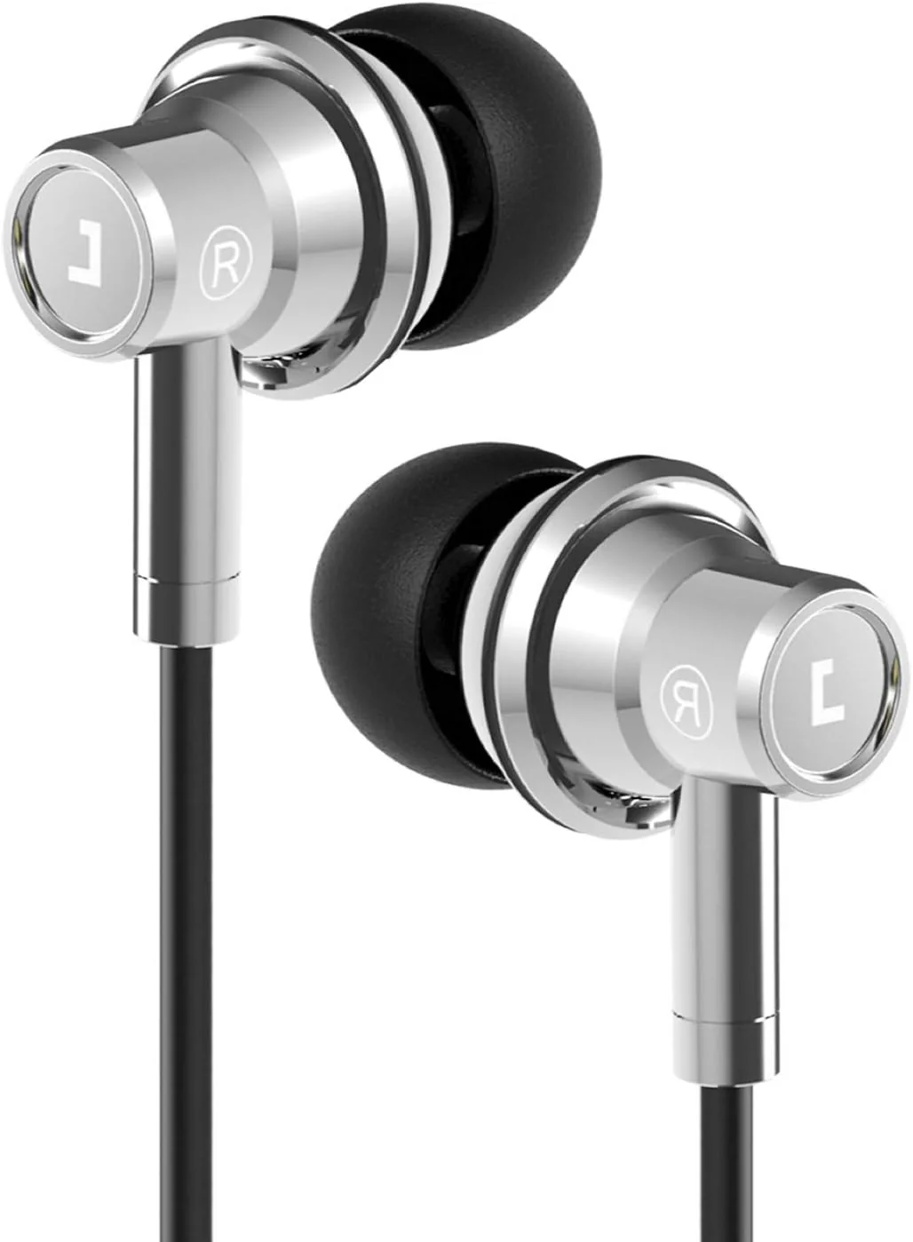 Jayfi JEB-101 Saucer-Type in-Ear Headphones with Memory Foam Earplug