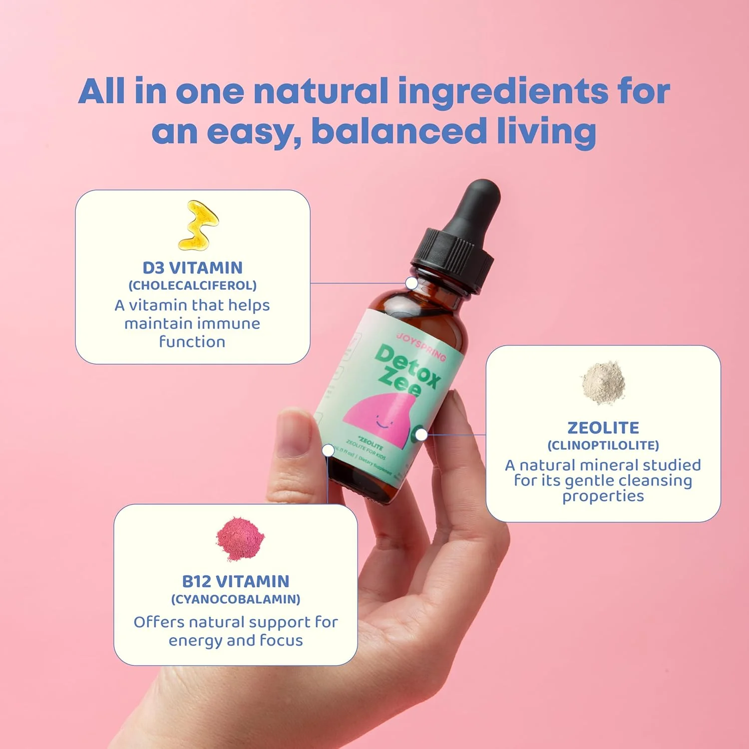 Joyspring Zeolite Detox Zee Dietary Vitamin Supplement for Kids Berry Flavour - 30 servings - Image 5