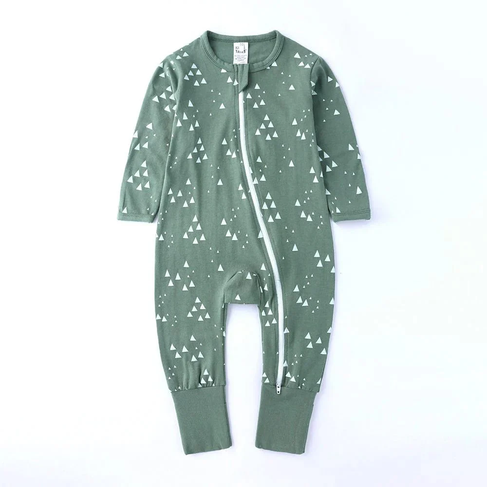 Kids Tales Fields Of Green Baby Zip Baby Sleepsuit (Various Sizes)