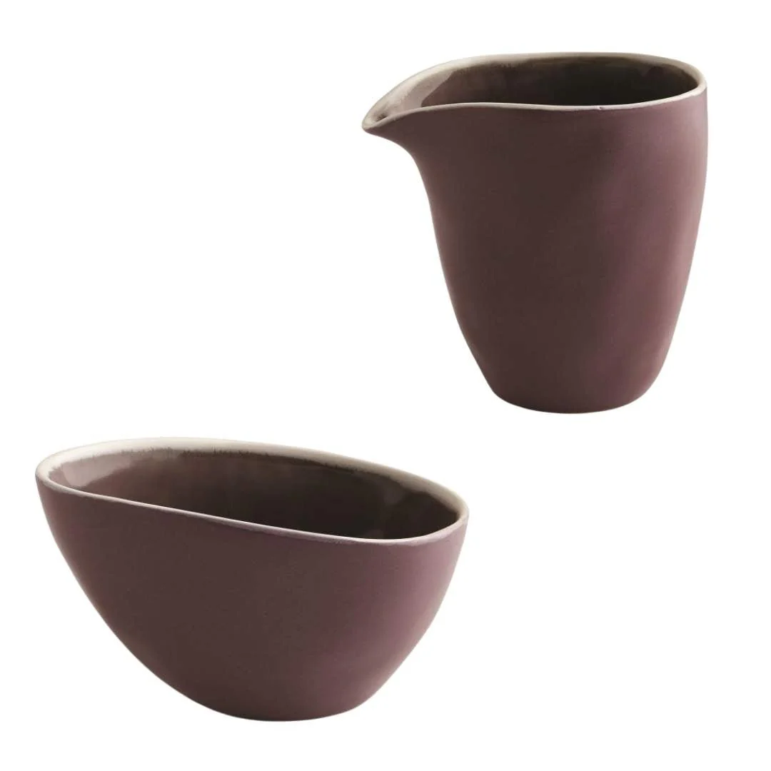 Fairmont & Main Small Sauce Jug & Dipping Bowl - Vie Naturelle Aubergine