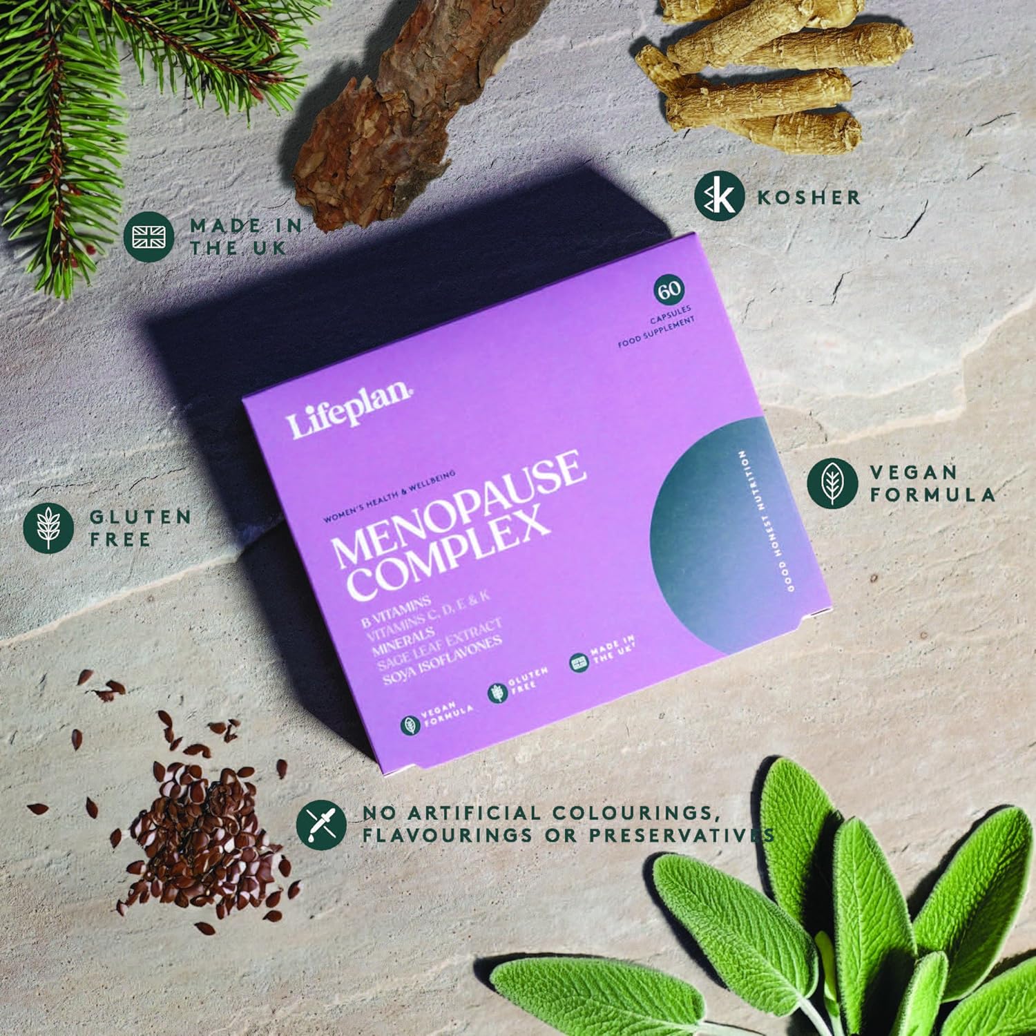 LIFEPLAN Menopause Complex 60 Capsules – Hormonal Balance - Image 3