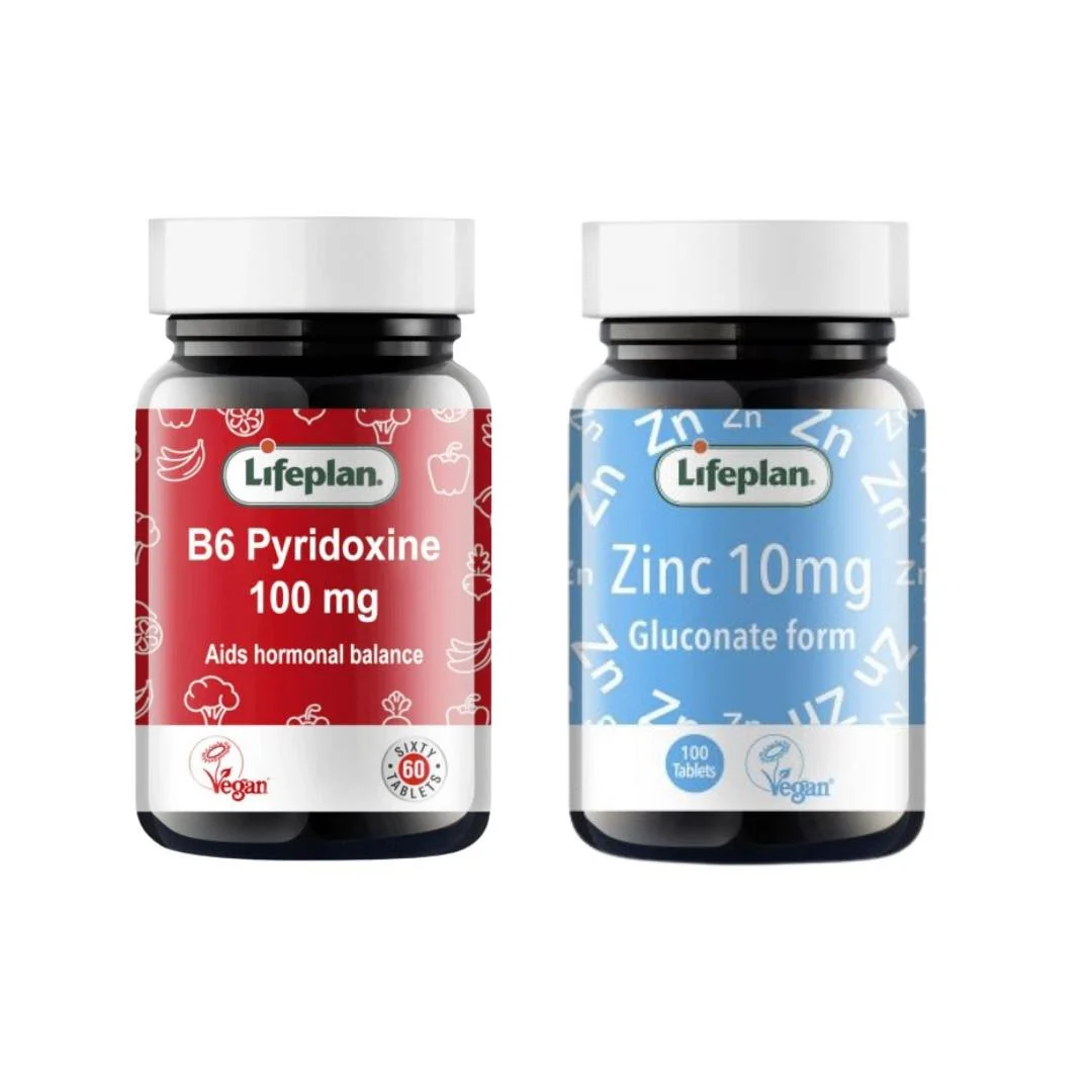 LifePlan Zinc Gluconate & Vitamin B6 Pyridoxine - 2 Pack