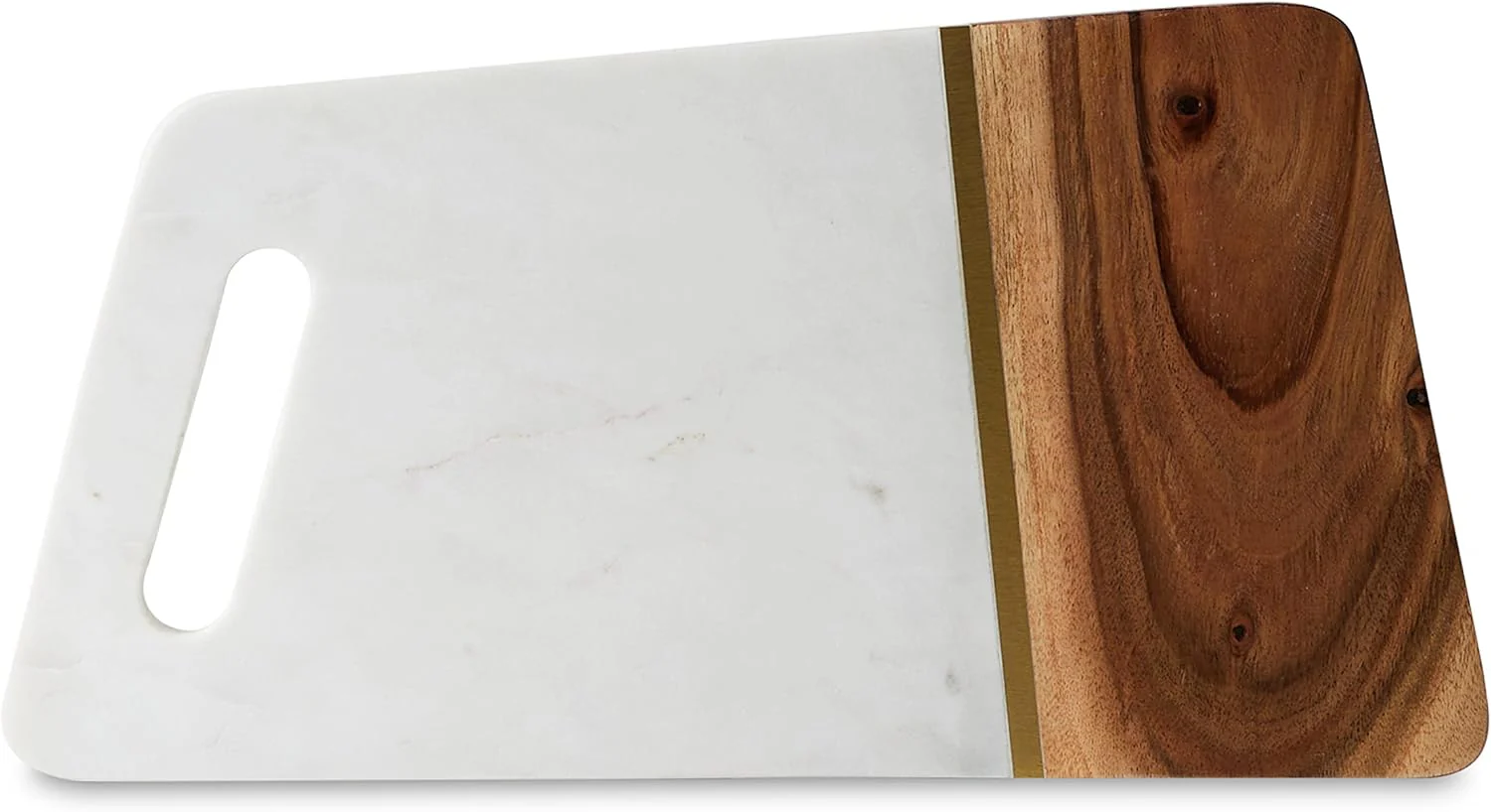 Lunar Oceans Marble & Acacia Wood Serving Cheese Board