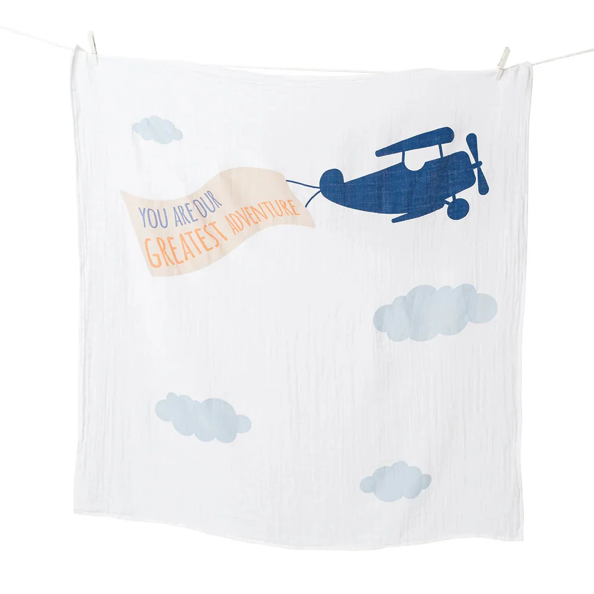 Lulujo Baby's First Year Gift Set - Cotton Swaddle & Cards - Greatest Adventure - Image 2