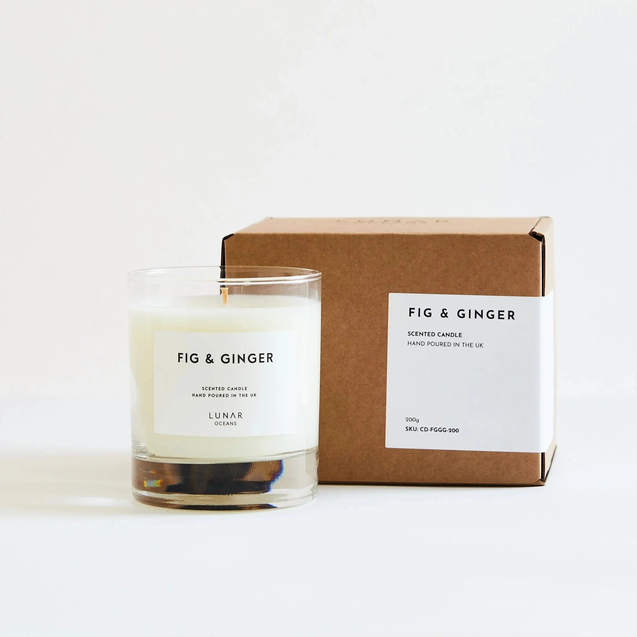 Lunar Oceans Fig & Ginger Scented Candle - 200g