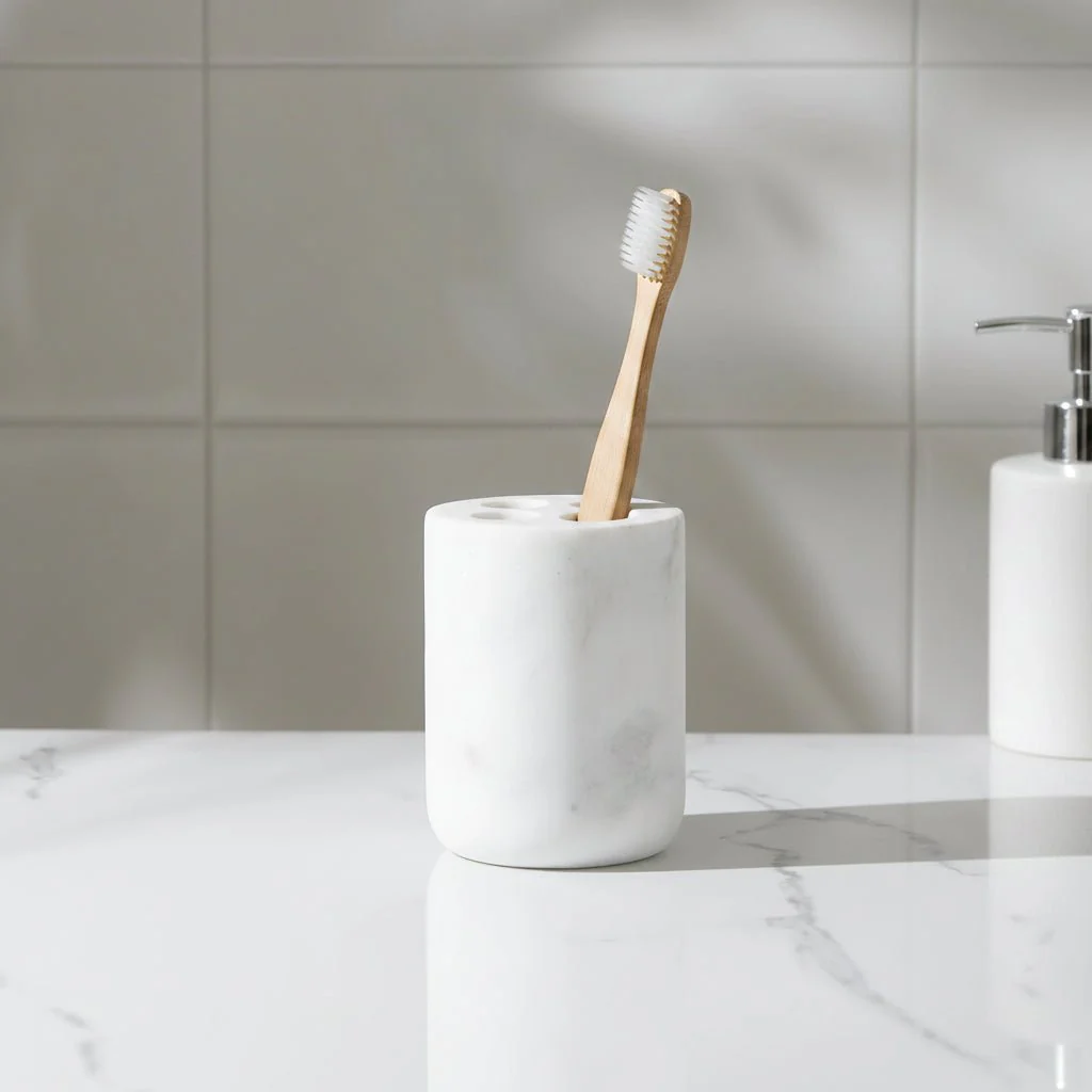 Lunar Oceans Premium Marble Tooth Brush Holder - Image 2