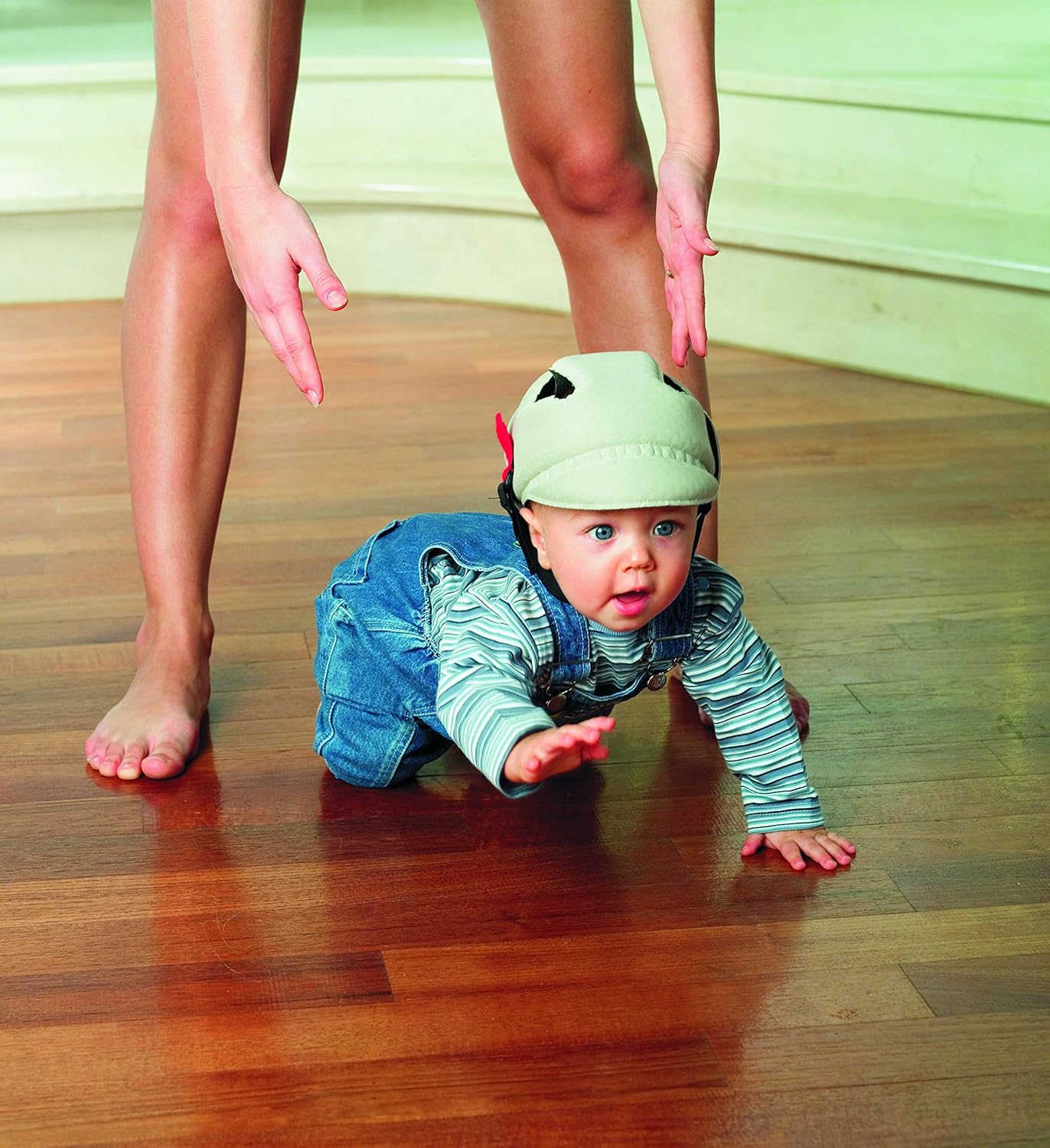 Ok Baby No Shock Protective Soft Baby Helmet, Beige 8-20 months - Image 2