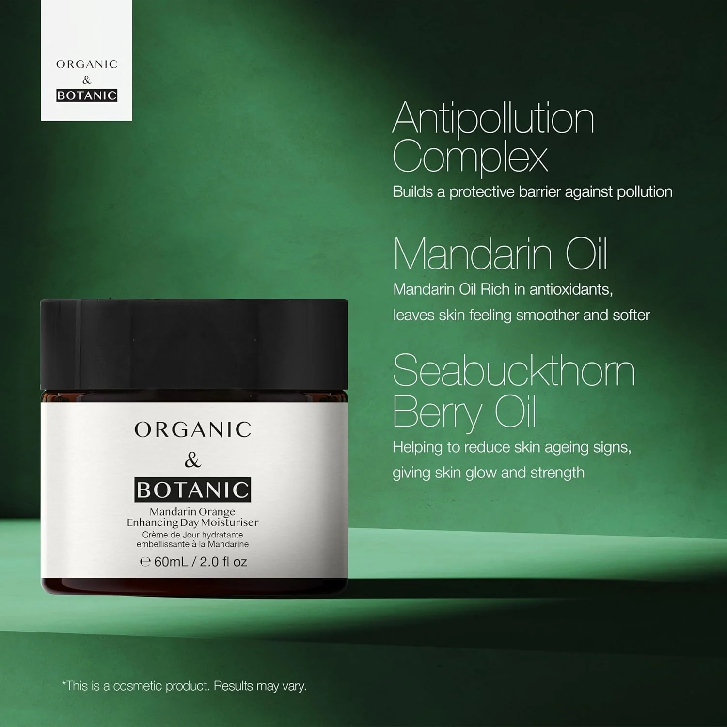 Organic & Botanic Mandarin Orange Day Moisturiser with Vitamin C & Sea Buckthorn 60ml - Image 6